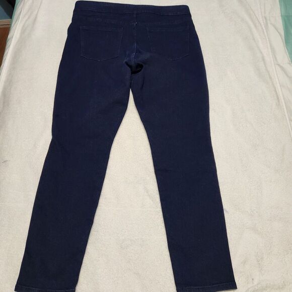 Old Navy Super Skinny Jeans Women Size 14 Short Navy Blue Stretch Mid-rise  B9 - Picture 2 of 13